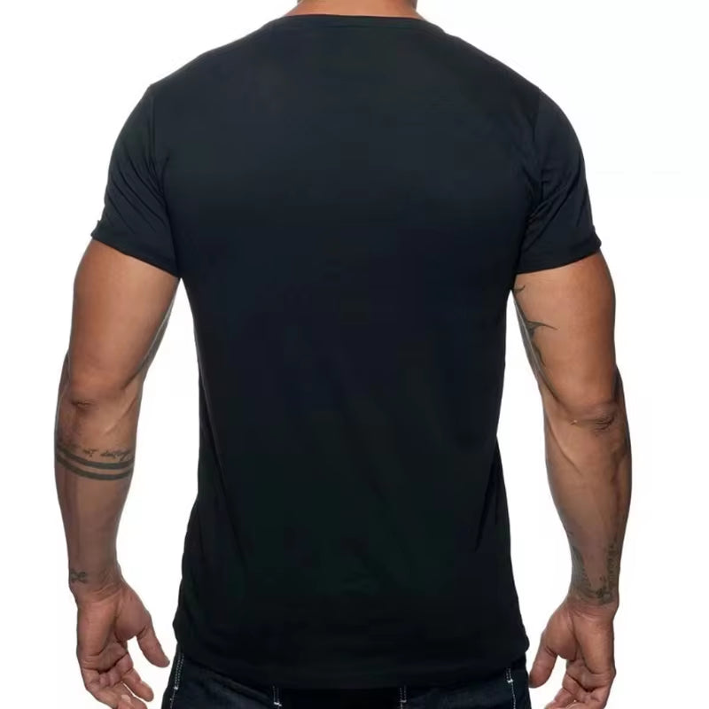 Summer Cotton T Shirts Men 2024 Simple O Neck Stretch Solid New Tops Clothing Casual Tshirt Man Streetwear Cool Tee Shirts