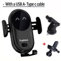 Automatic Clamping Infrared Induction Car Wireless Charger Stand for Iphone 11 12 13 14 15 Pro Max Samsung Galaxy S20 21 Plus
