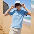 Summer Cotton T Shirts Men 2024 Simple O Neck Stretch Solid New Tops Clothing Casual Tshirt Man Streetwear Cool Tee Shirts